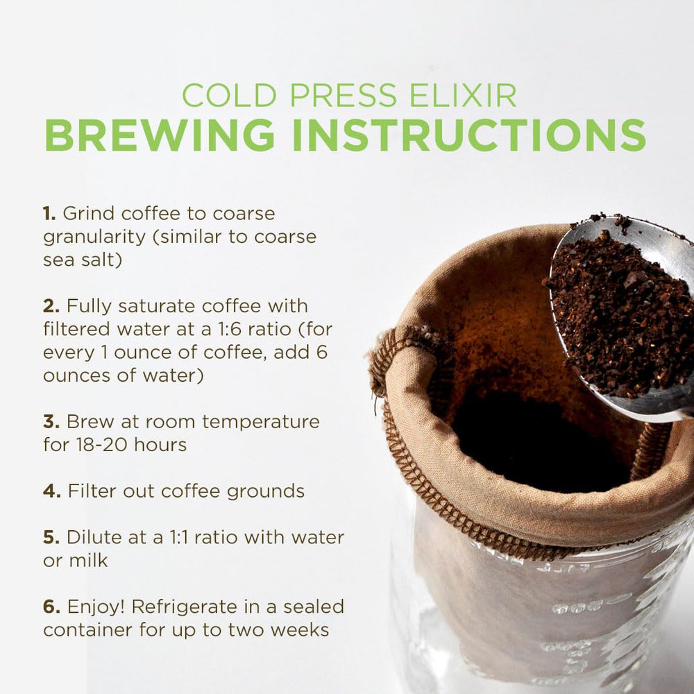 Tiny Footprint Coffee cold brew pitcher in use illustrating easy home brewing benefit