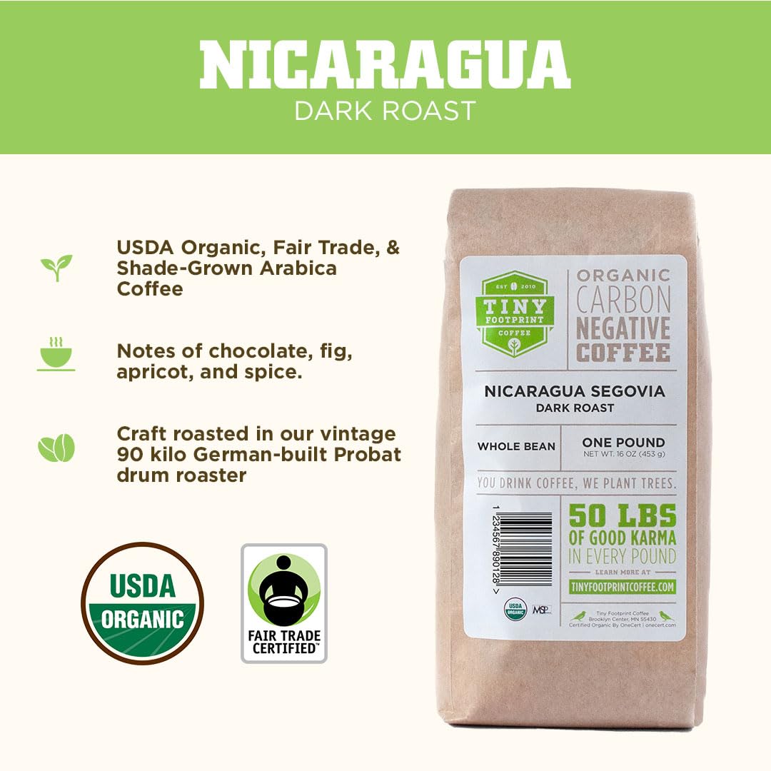 Tiny Footprint Coffee roast profile chart illustrating dark roast balance benefits