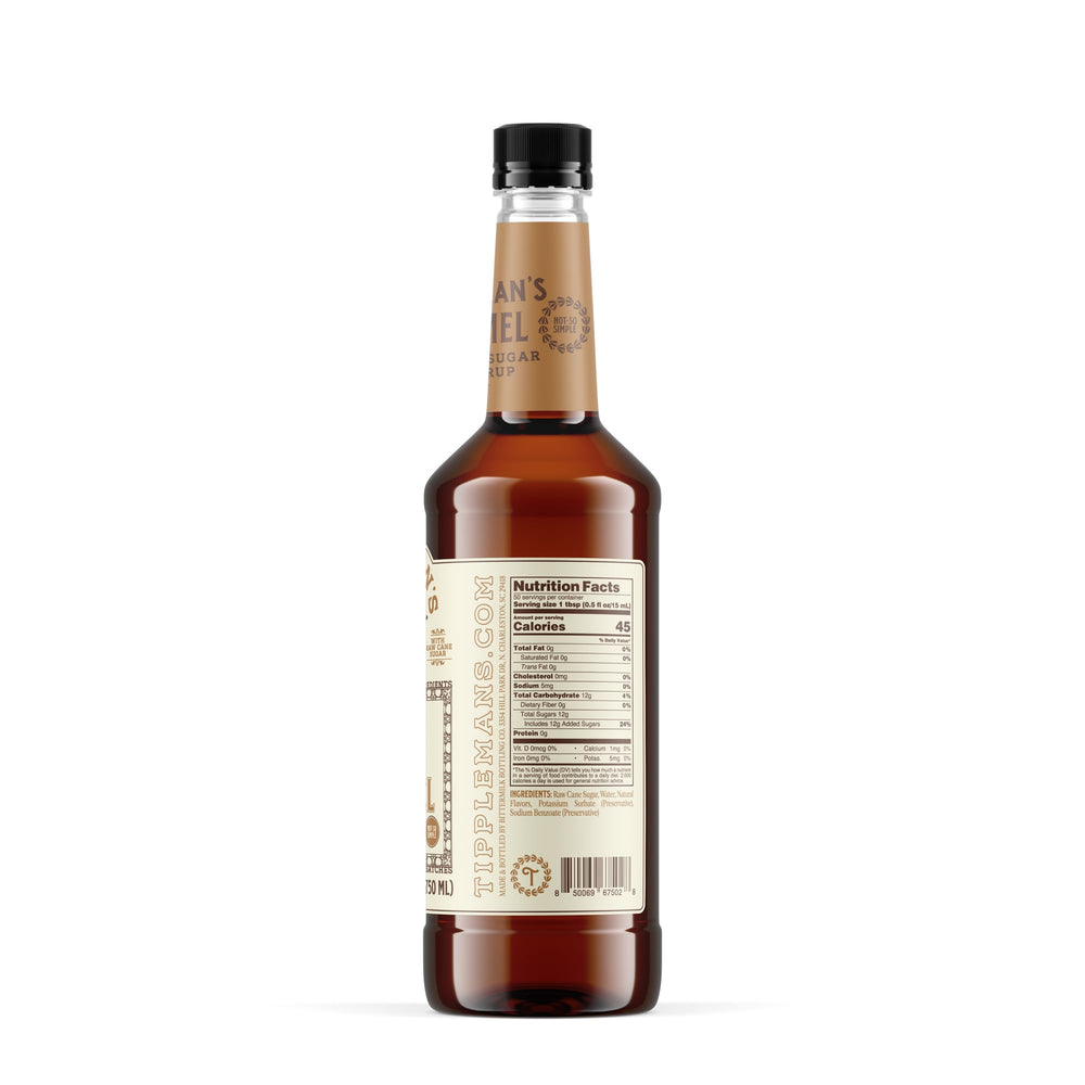 Tippleman's caramel syrup used on waffles and baked goods adding sweet depth