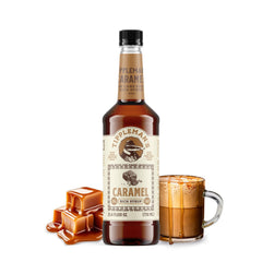 Tippleman's front label view showing brand and caramel flavor, highlighting quality