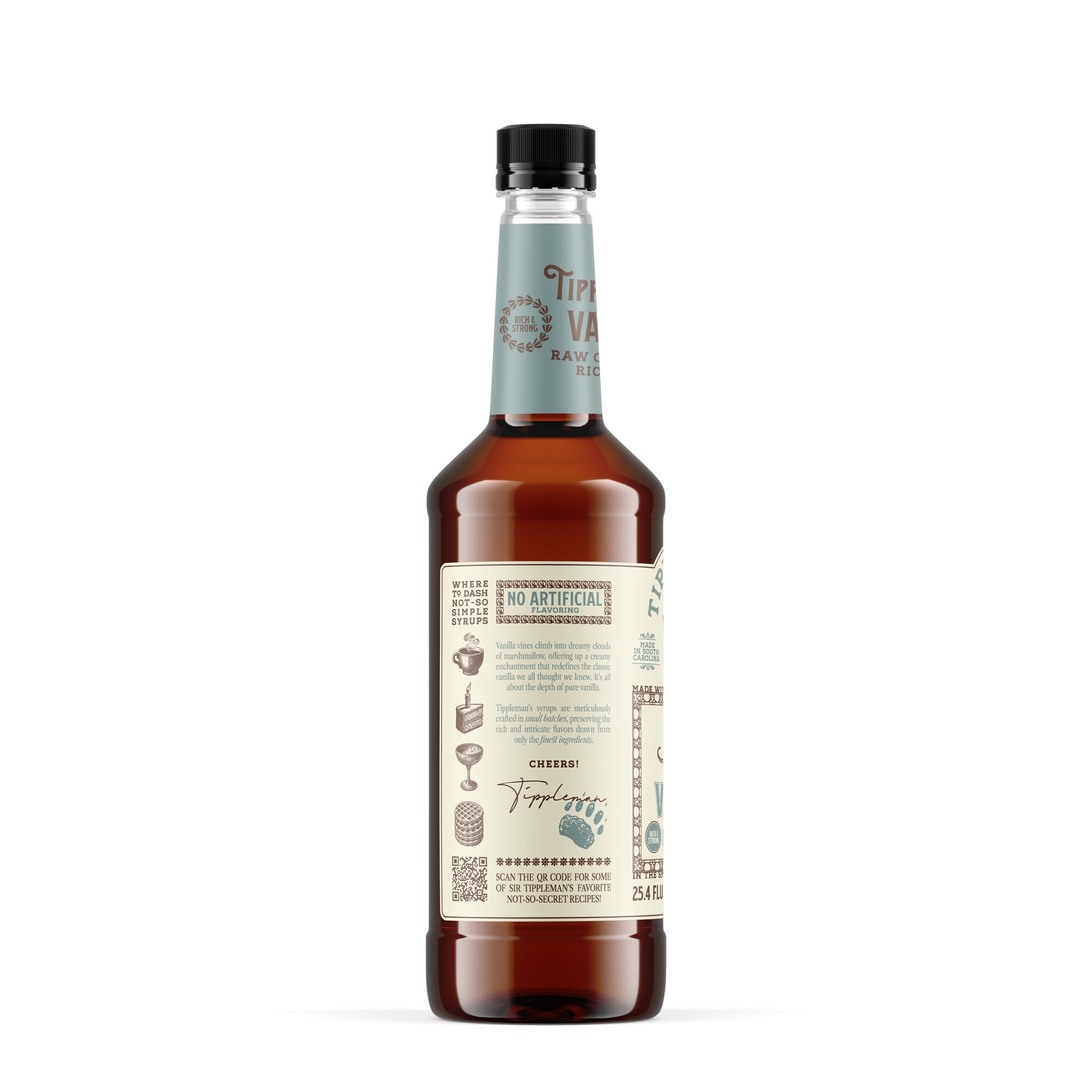 Tippleman's syrup drizzled on waffles to add vanilla taste with low carbs