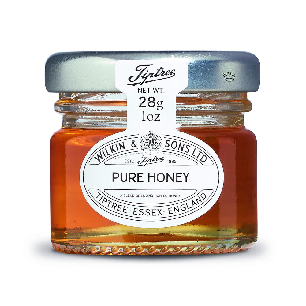 Tiptree pure clear honey mini front packaging showing elegant jar and neat labeling for upscale service
