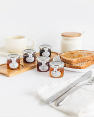 Tiptree group of 72 mini jars boxed together, highlights bulk convenience