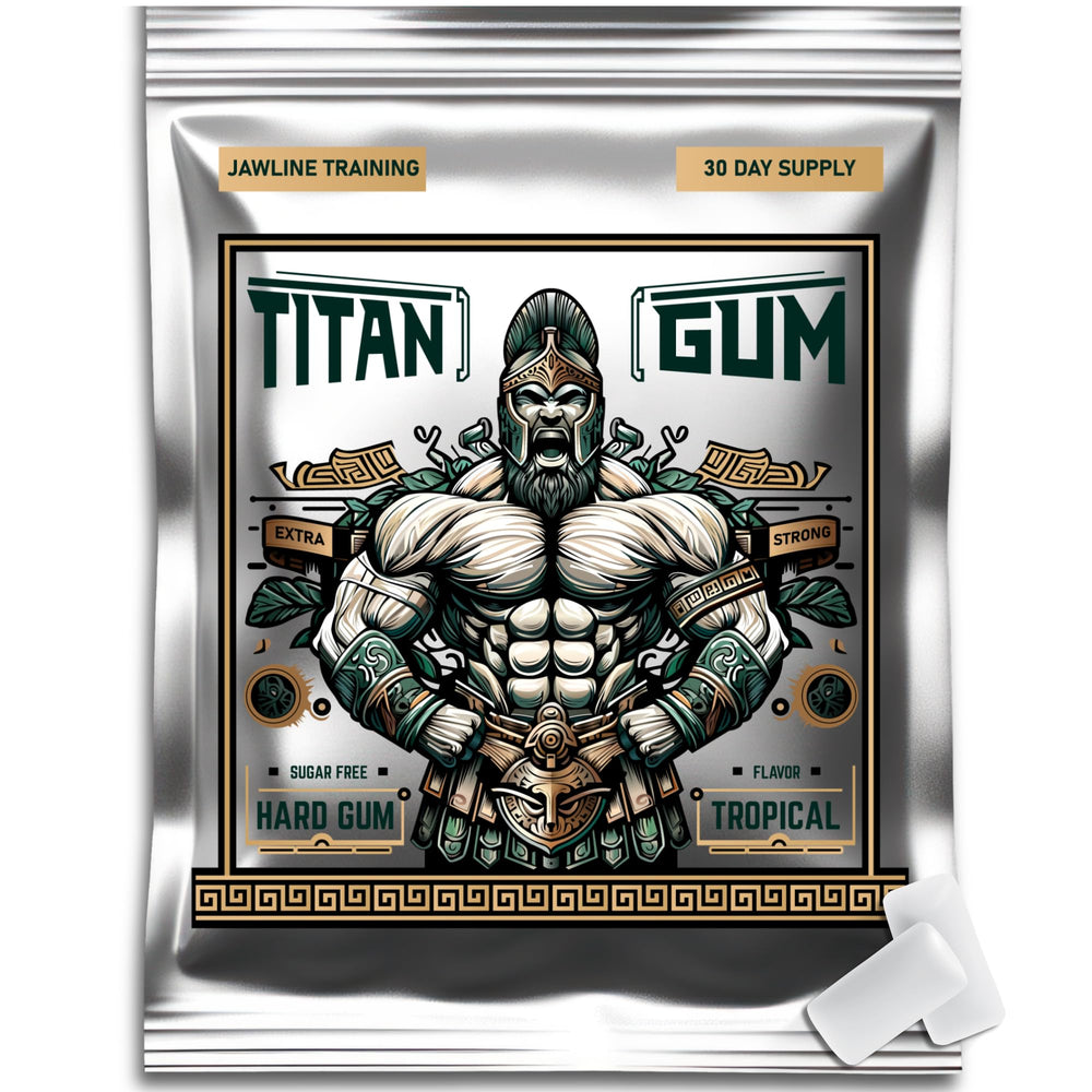 Titan Gum front pouch showing resealable bag and tropical branding for easy storage
