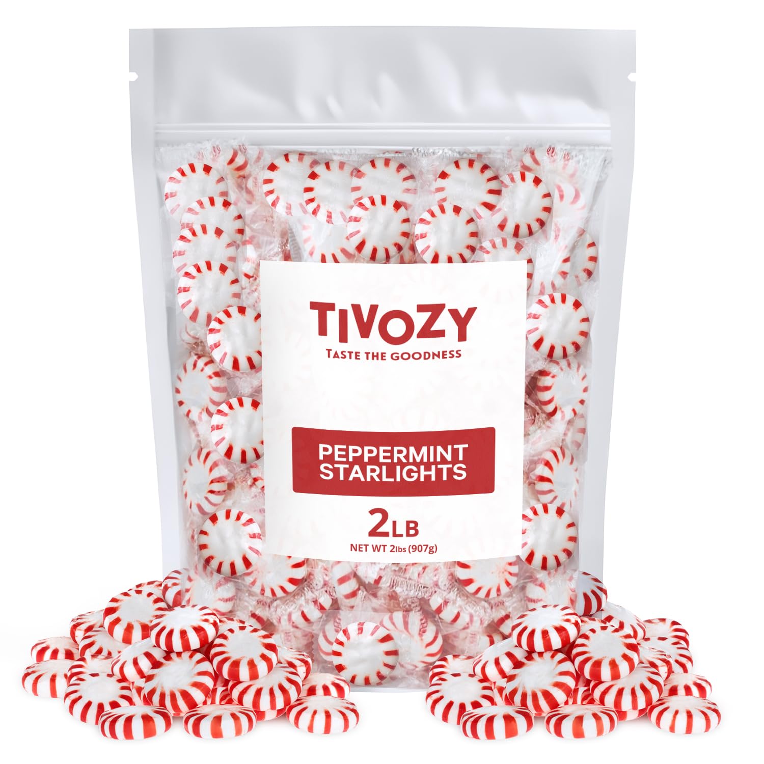 TIVOZY front packaging showing bulk 2 pound bag and brand visibility for easy stocking
