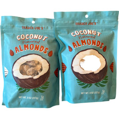 TJ's front packaging showing two-pack value and coconut almond appeal