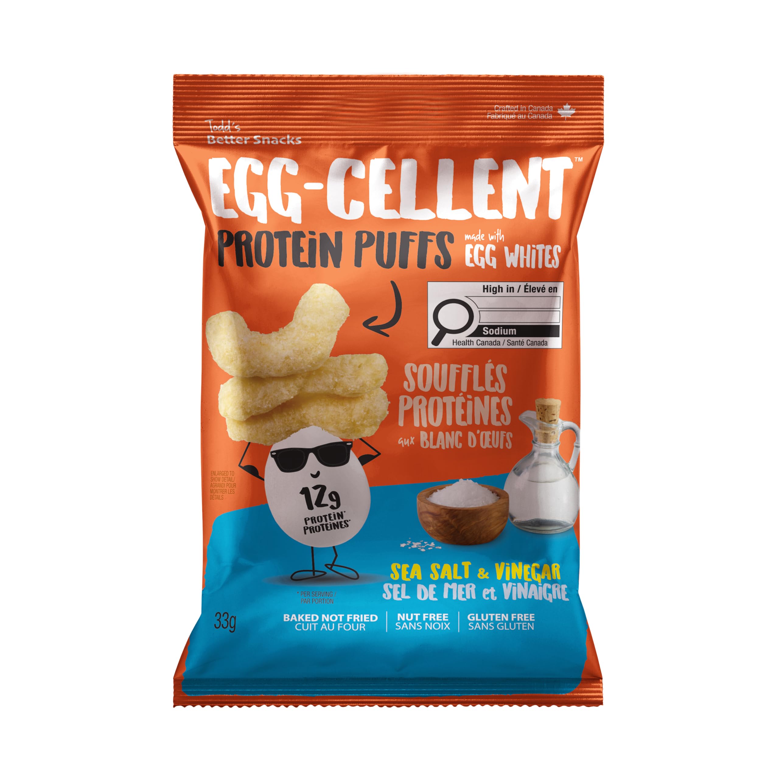 Todd's Better Snacks nutrition facts closeup highlighting 12g protein per bag for clear nutrition