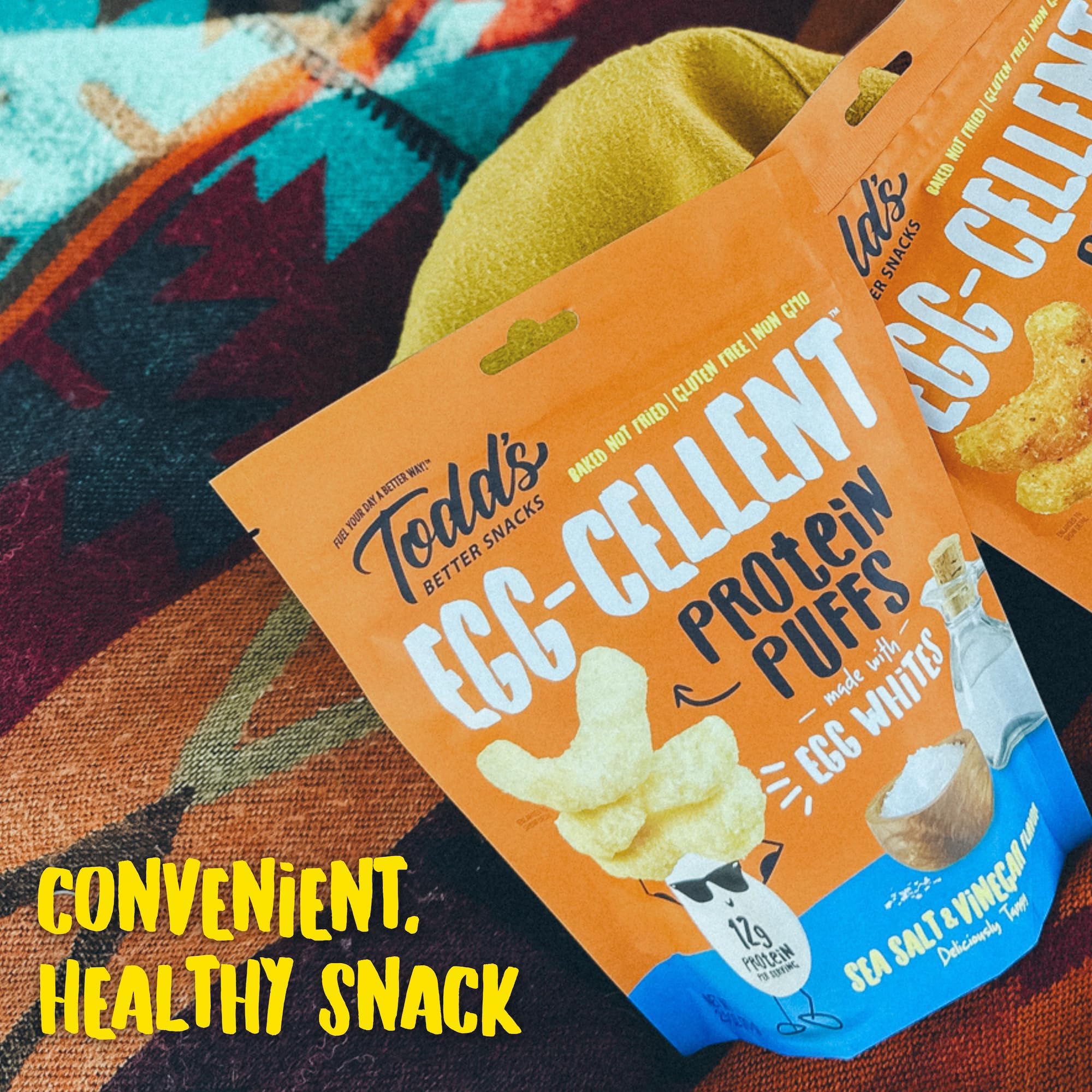 Todd's Better Snacks served on plate next to greens showing versatile snack pairing benefit