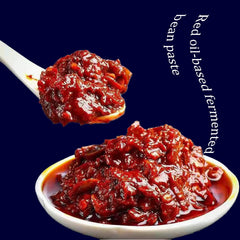 TOEISUXA jar beside mapo tofu dish illustrating authentic Sichuan flavor addition
