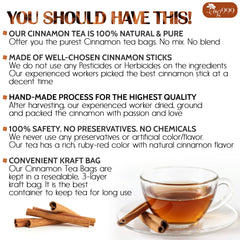 TOG999 close-up of tea bag texture highlighting whole cinnamon pieces