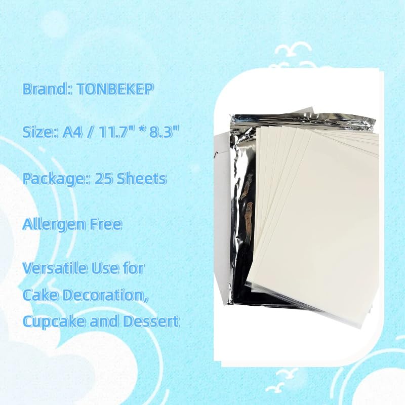 TONBEKEP cut-out edible decorations ready to place showing customization benefit