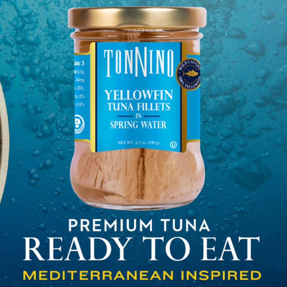 Tonnino jar label with traceability code showing source transparency