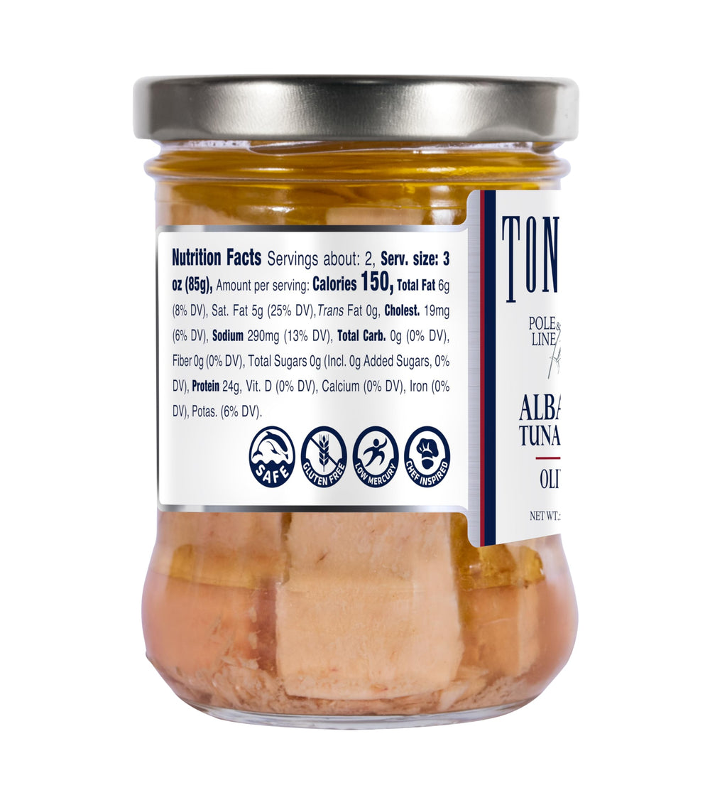 Tonnino label and trace code visible for fishery traceability benefit