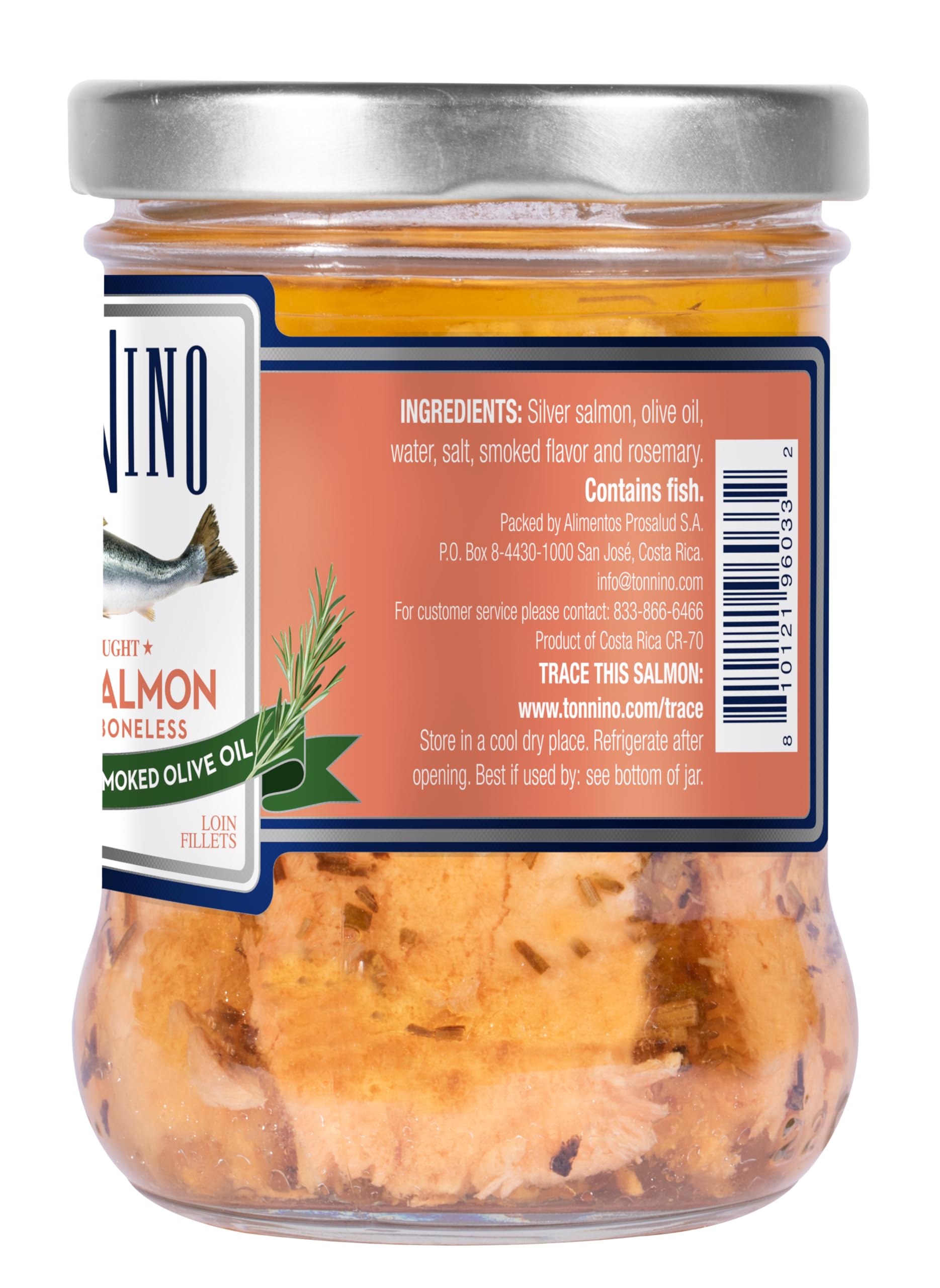 Tonnino salmon on crostini served as appetizer, elegant presentation and quick serving benefit