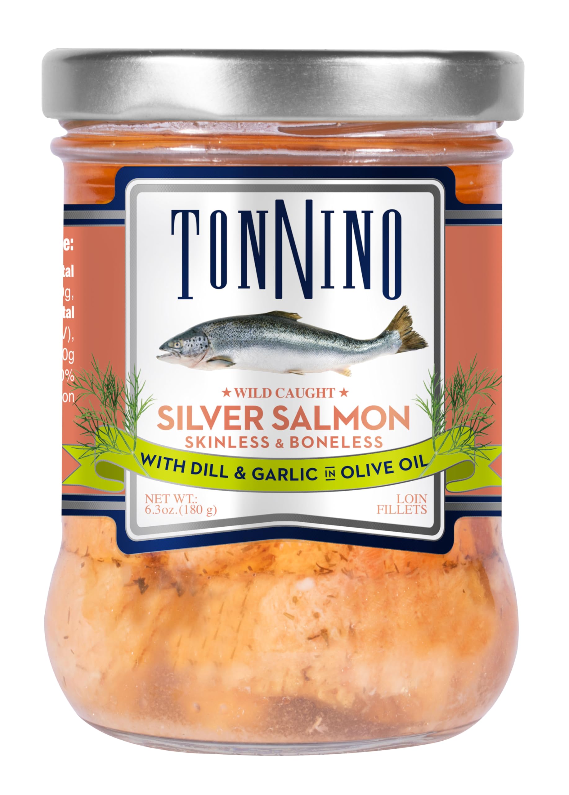Tonnino front packaging showing jar and label, clear view for quick selection