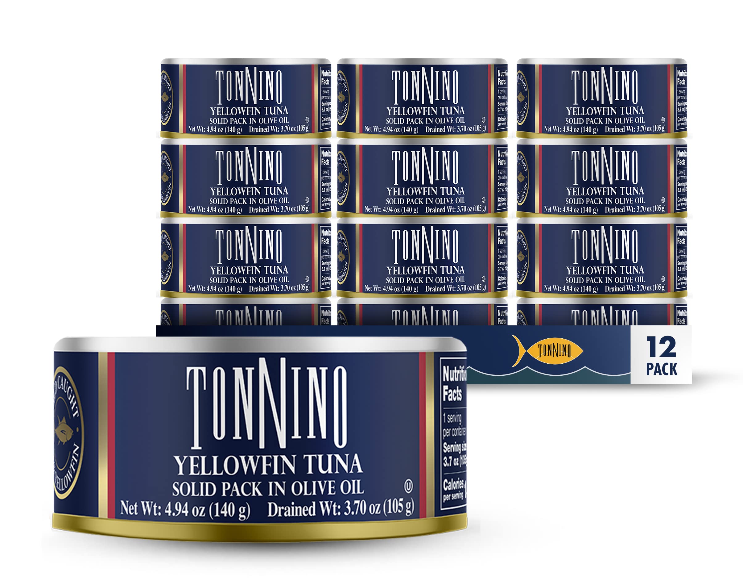 Tonnino front packaging showing label and can benefits