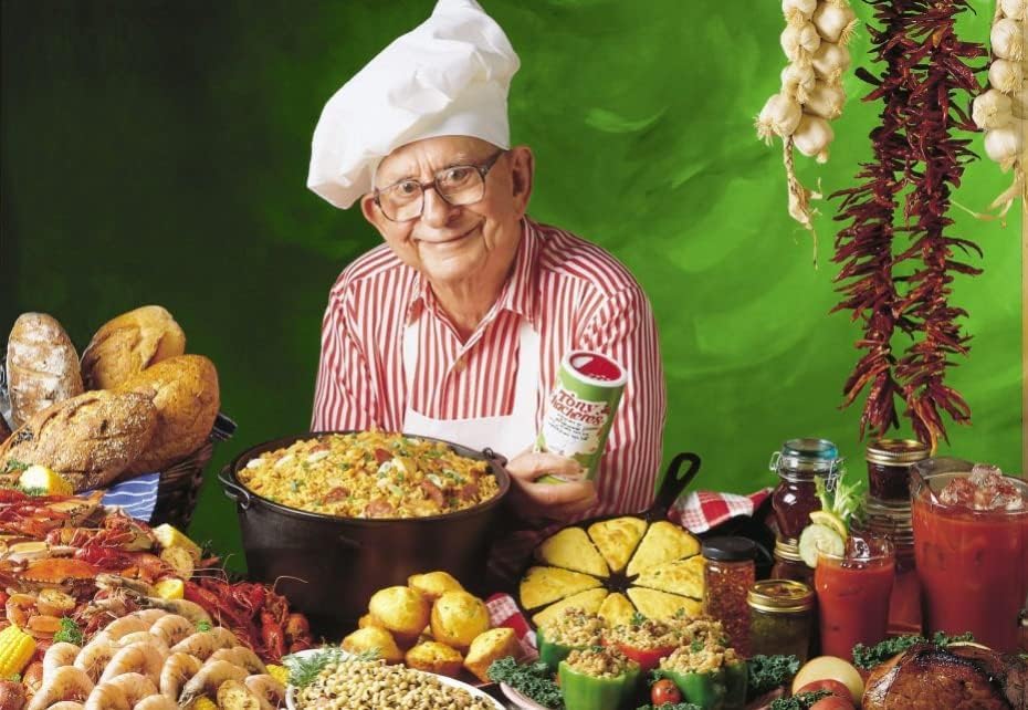 Tony Chachere's seasoning used at a family dinner table, boosts mealtime flavor