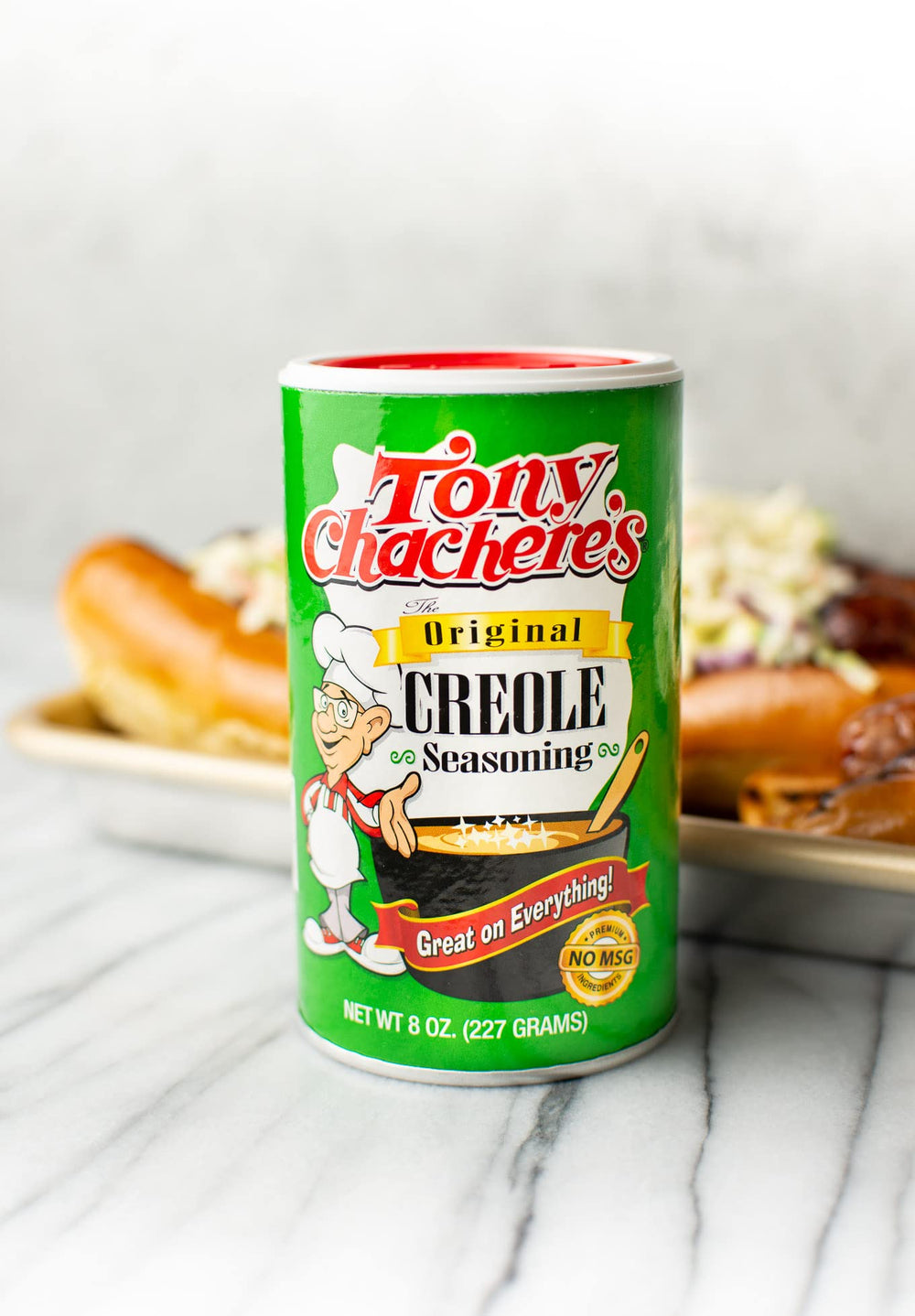 Tony Chachere's Bold Creole sprinkled on steak, enhances savory crust