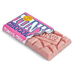 Tony's Chocolonely unevenly divided pieces emphasizing mission and easy sharing