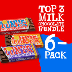 Tony's Chocolonely close-up of unequal segments highlighting ethical message benefit