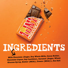 Tony's Chocolonely uneven piece layout highlighting shareable design