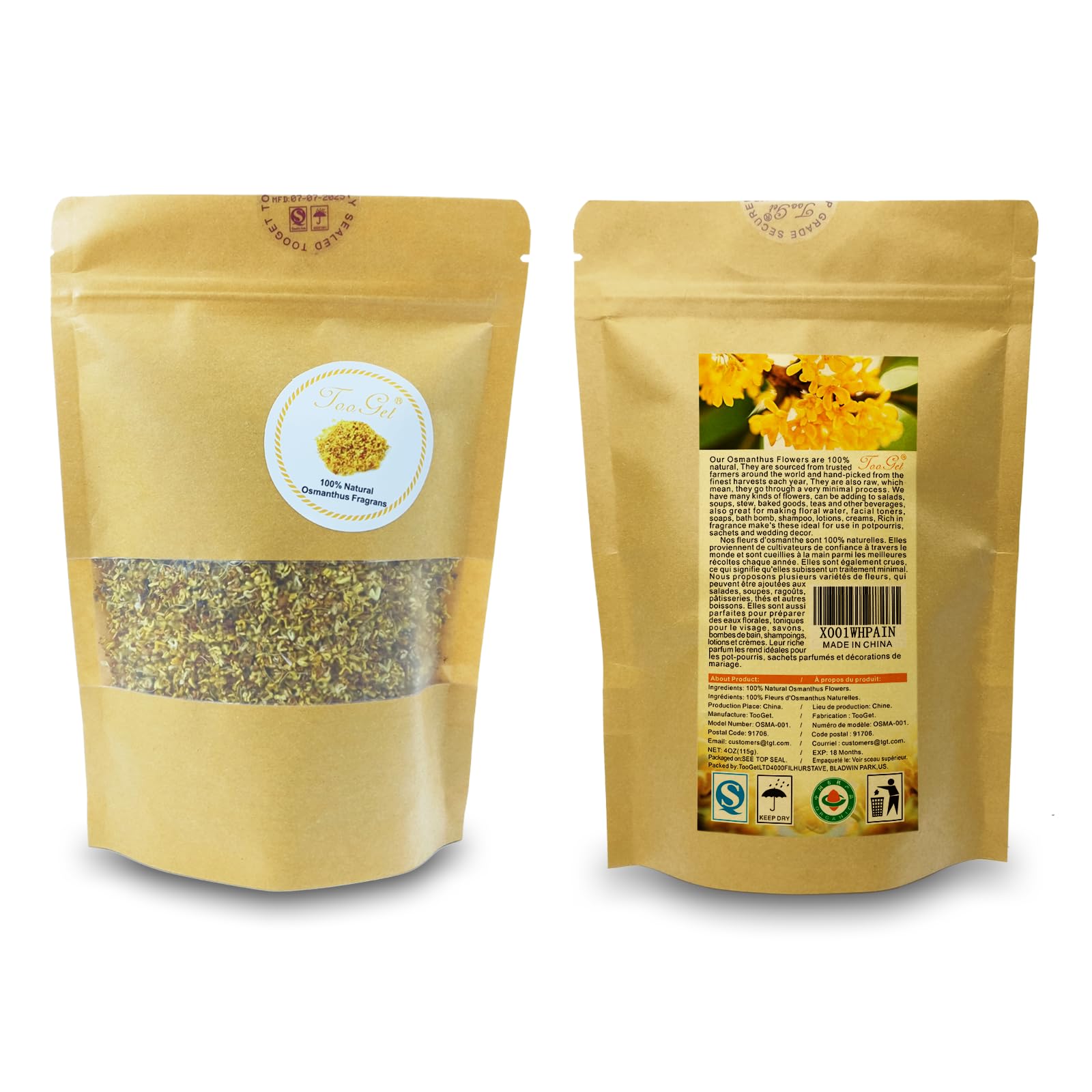 TooGet osmanthus cookies and cake illustrating baking use and delicate fragrance