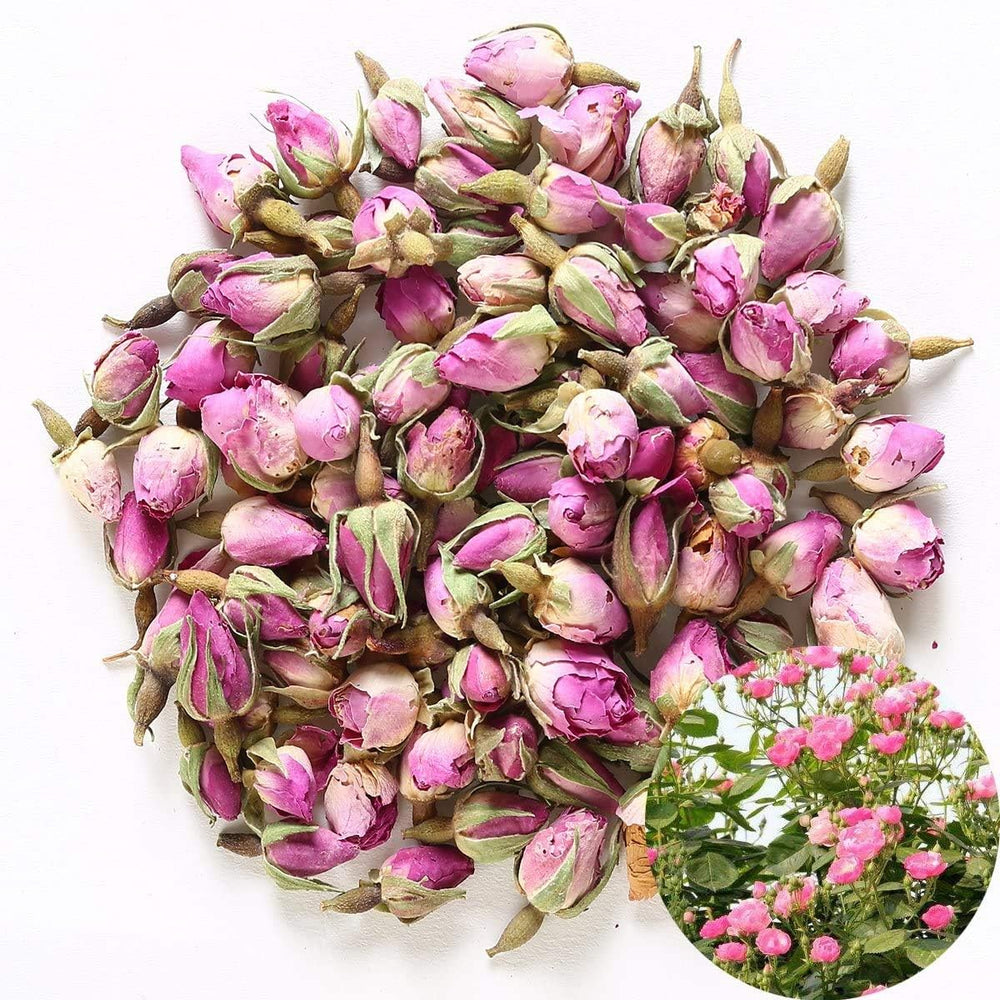 TooGet front packaging showing 4 oz pink rose buds and clear label for authenticity