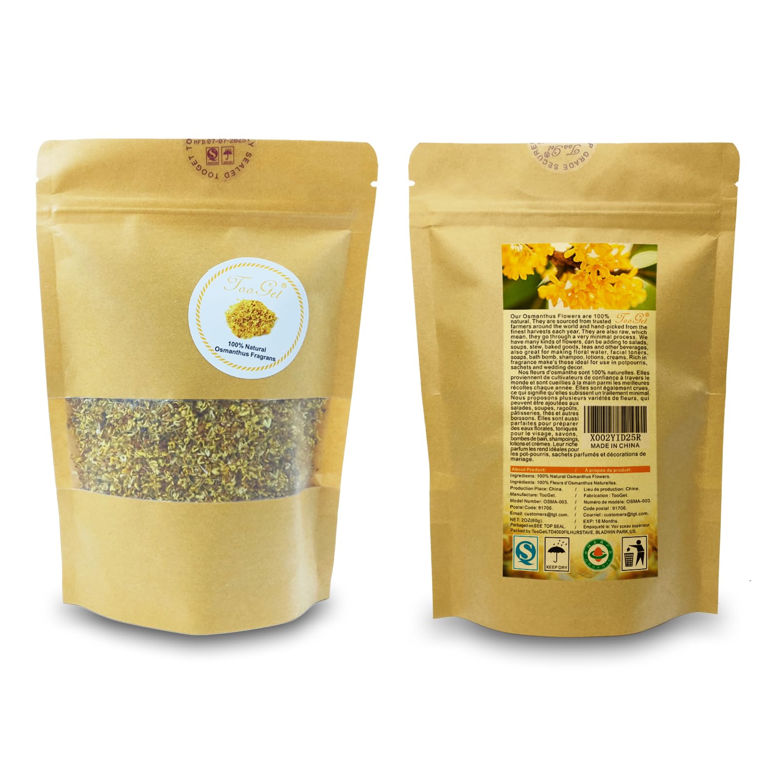 TooGet bowl of dried osmanthus showing portion size and easy measuring for recipes