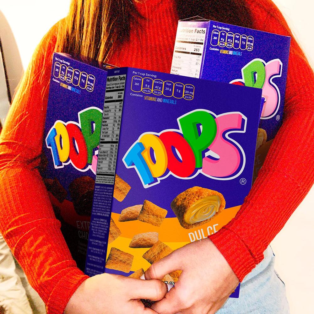 TOOPS bowl serving suggestion for snacking, simple family-friendly benefit