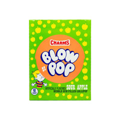Tootsie Charms Blow Pop unwrapped, revealing candy shell and gum center for enjoyment