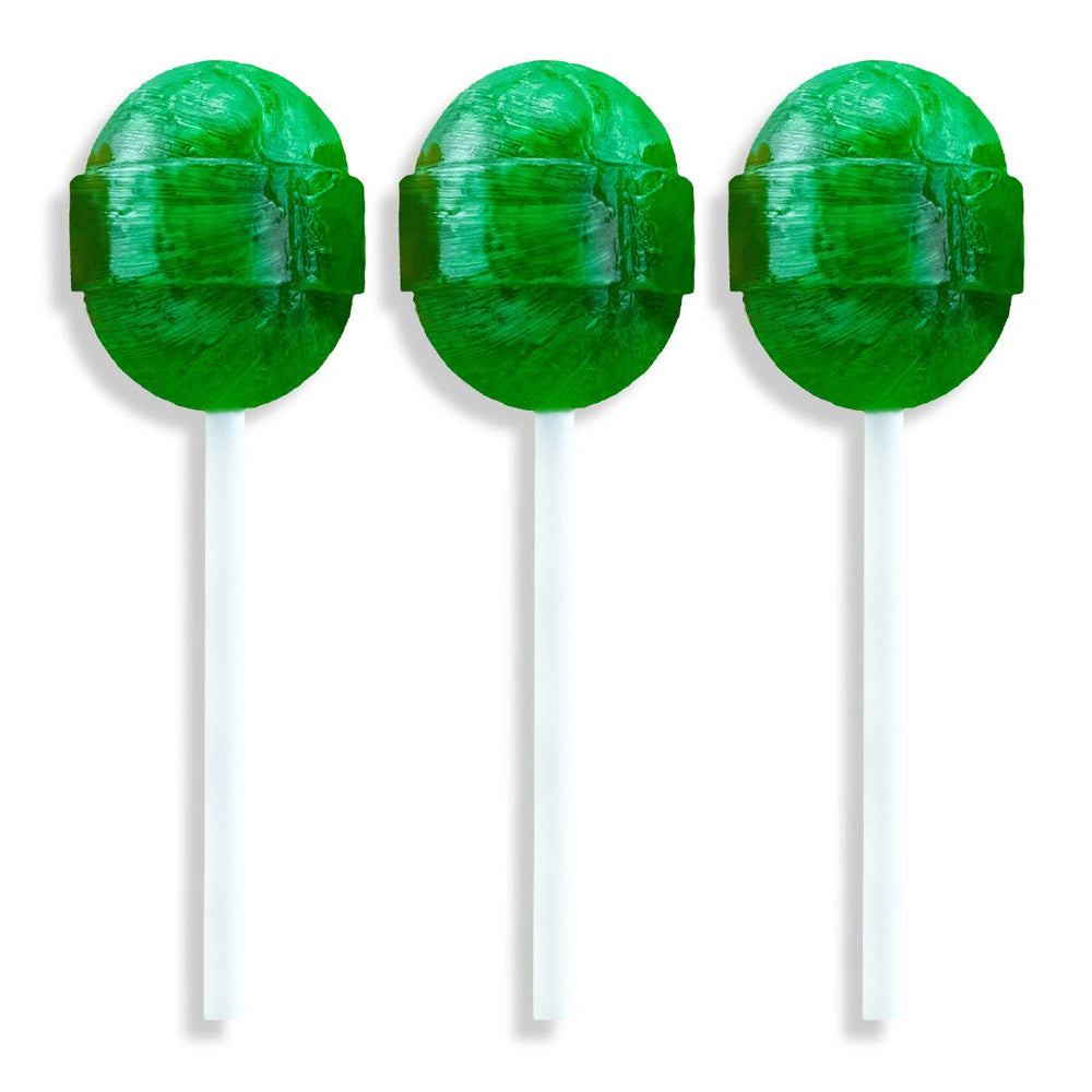 Hand holding a Charms Blow Pop to show scale and portability, easy on-the-go treat