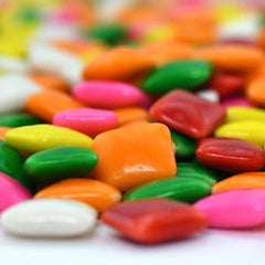 Tootsie Roll assorted Dubble Bubble colors spread to show vibrant variety