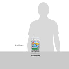 Tootsie Roll Dubble Bubble jar open with resealable lid demonstrating convenient storage