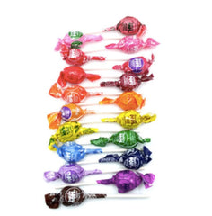 Tootsie Roll unwrapped Mini Pops showing assorted flavors and variety