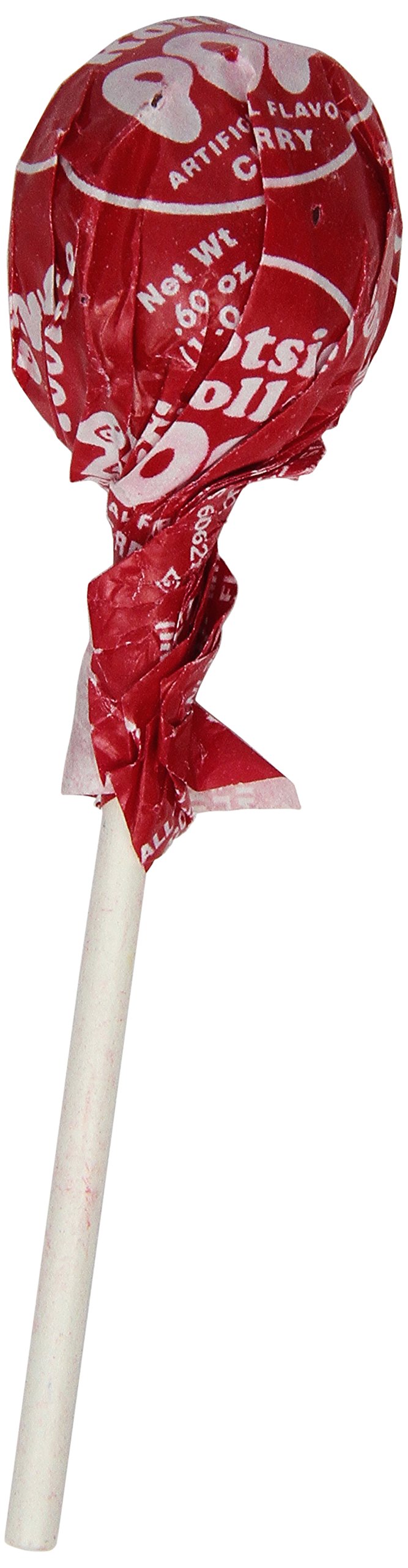 Tootsie Pops cherry bulk bag front showing 60 pops and easy storage benefit