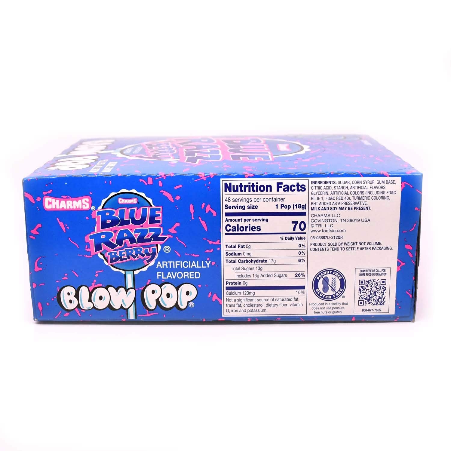 Tootsie Roll Charms Blow Pop held in hand showing size and portion control benefit