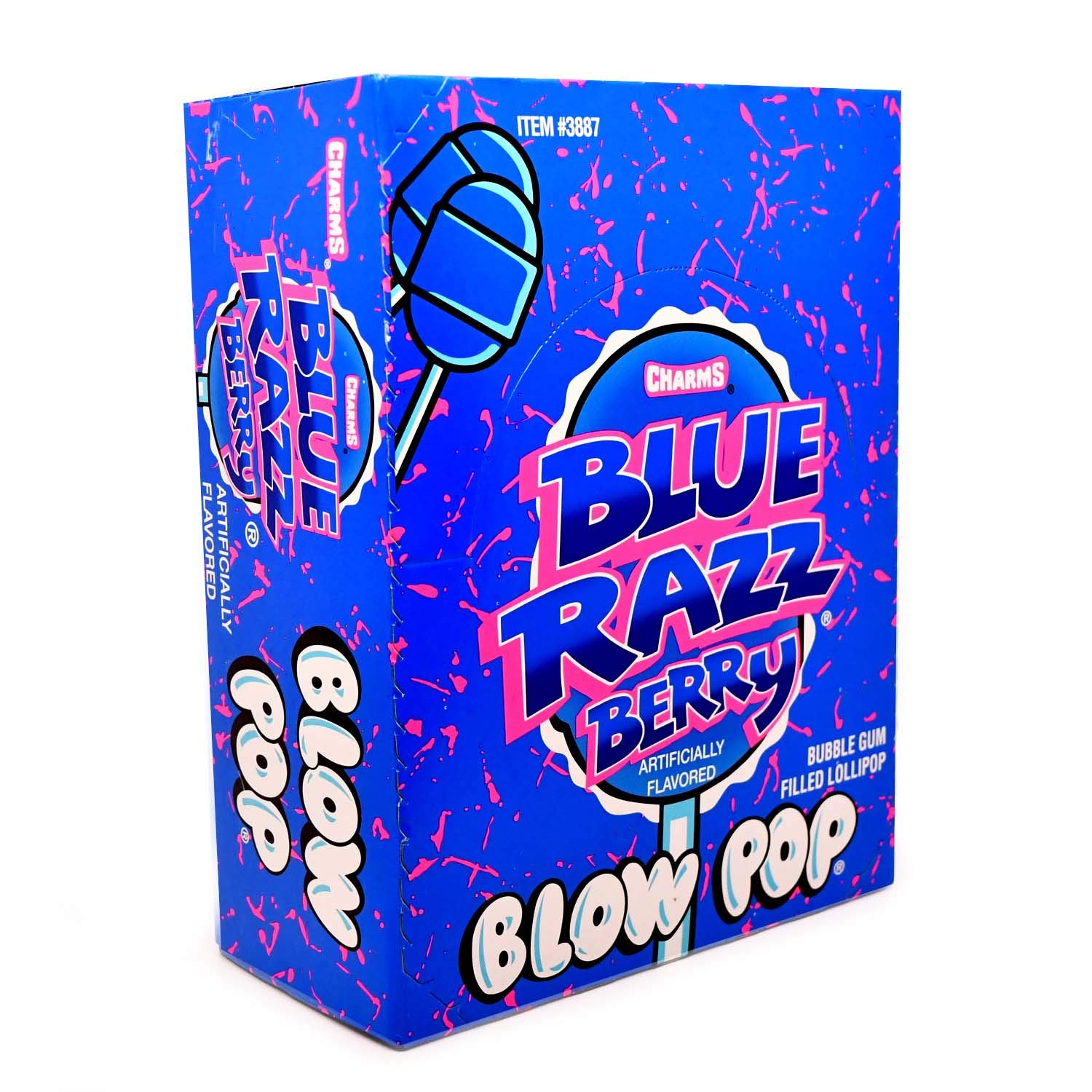 Tootsie Roll Charms Blow Pop hard shell texture close-up showing long-lasting flavor