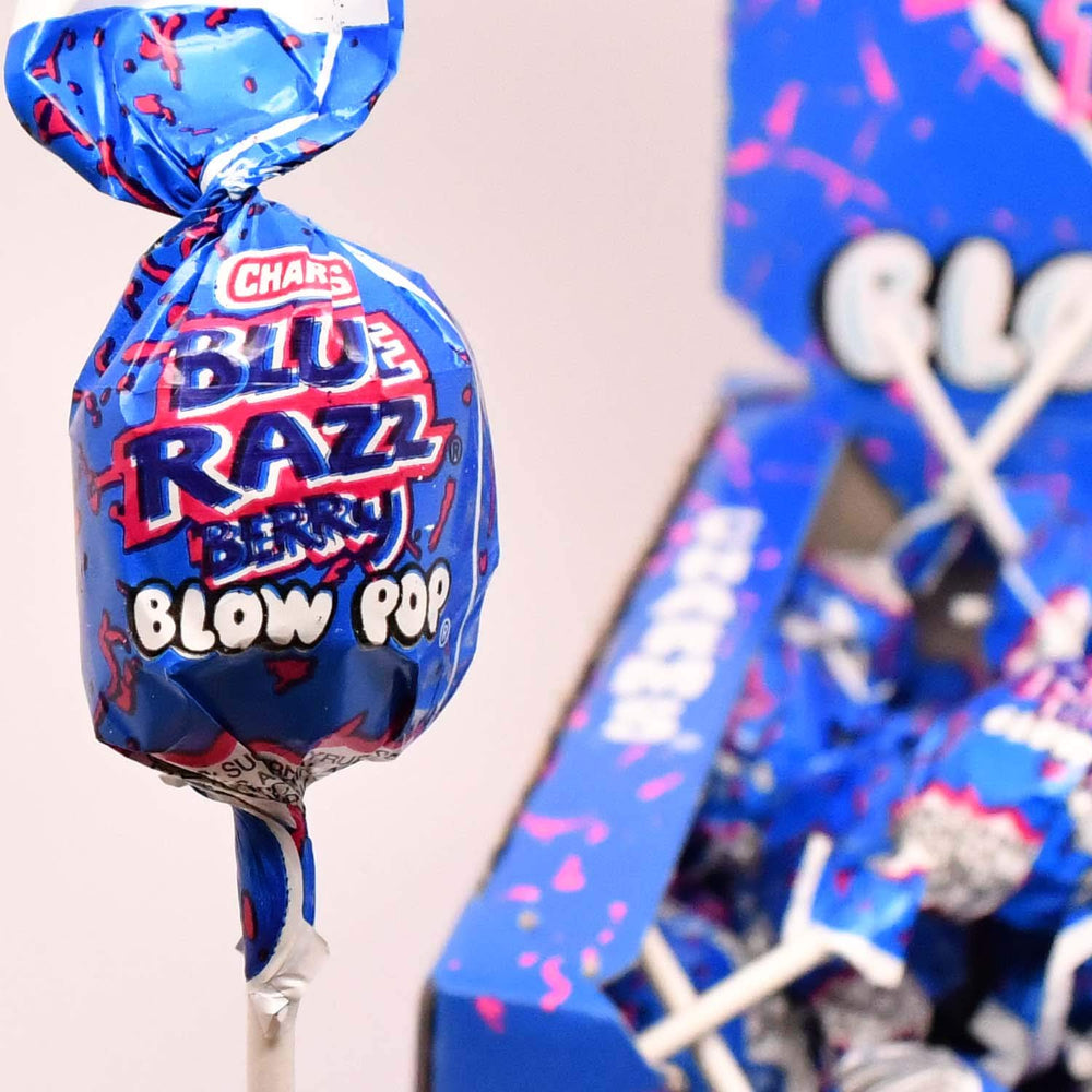 Tootsie Roll Charms Blow Pop unwrapped single pop highlighting portability benefits