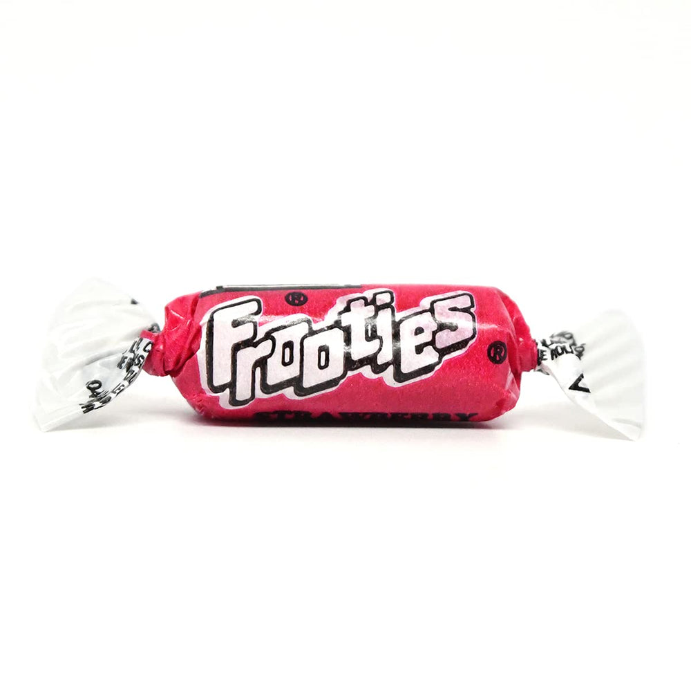 Tootsie Roll close-up of strawberry chew texture highlighting soft chew appeal