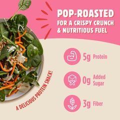 Top Fox seeds sprinkled on salad adding protein and crunch