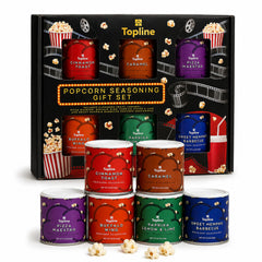 Topline front packaging showing six-flavor variety and gifting appeal