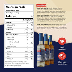 Torani classic caramel close-up label highlighting sugar-free flavor
