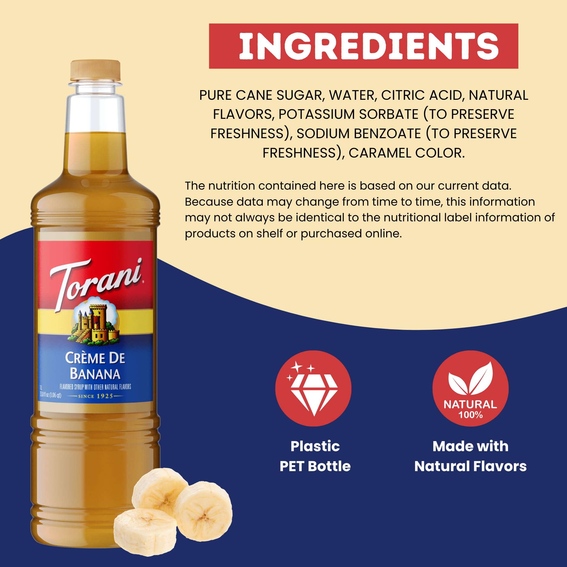 Close-up of syrup texture highlighting Torani smooth, mixable consistency