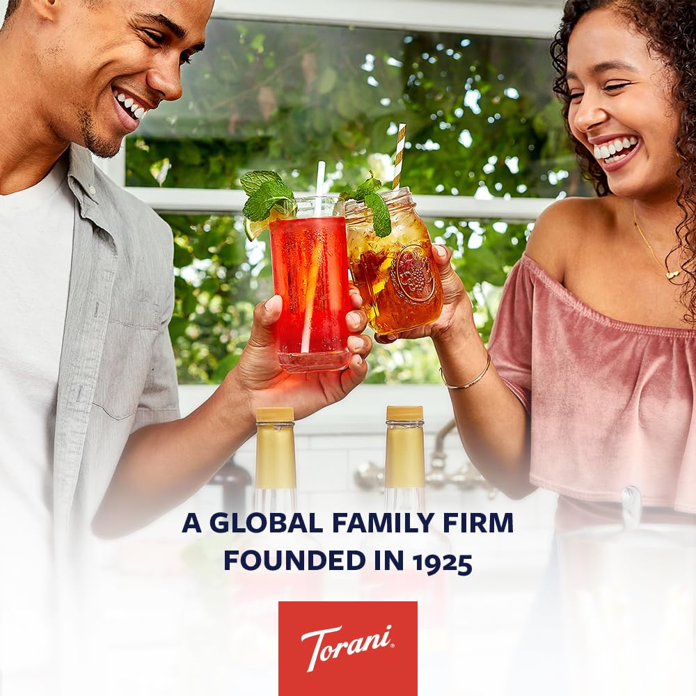 Torani pack of four scale comparison showing value and supply for cafes