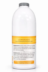 Close-up of Torani lemonade texture and foam showing smooth blend
