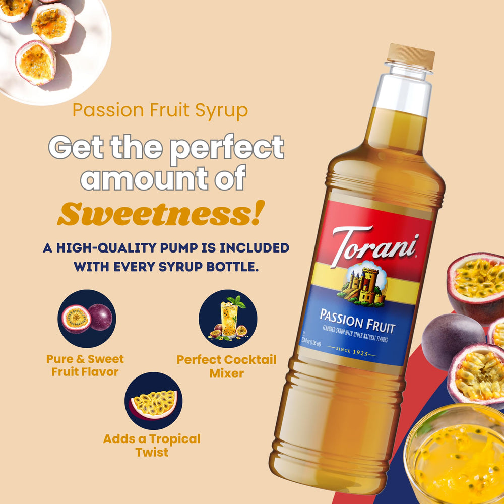 Iced tea made with Torani showing tropical flavor boost and refreshing appearance