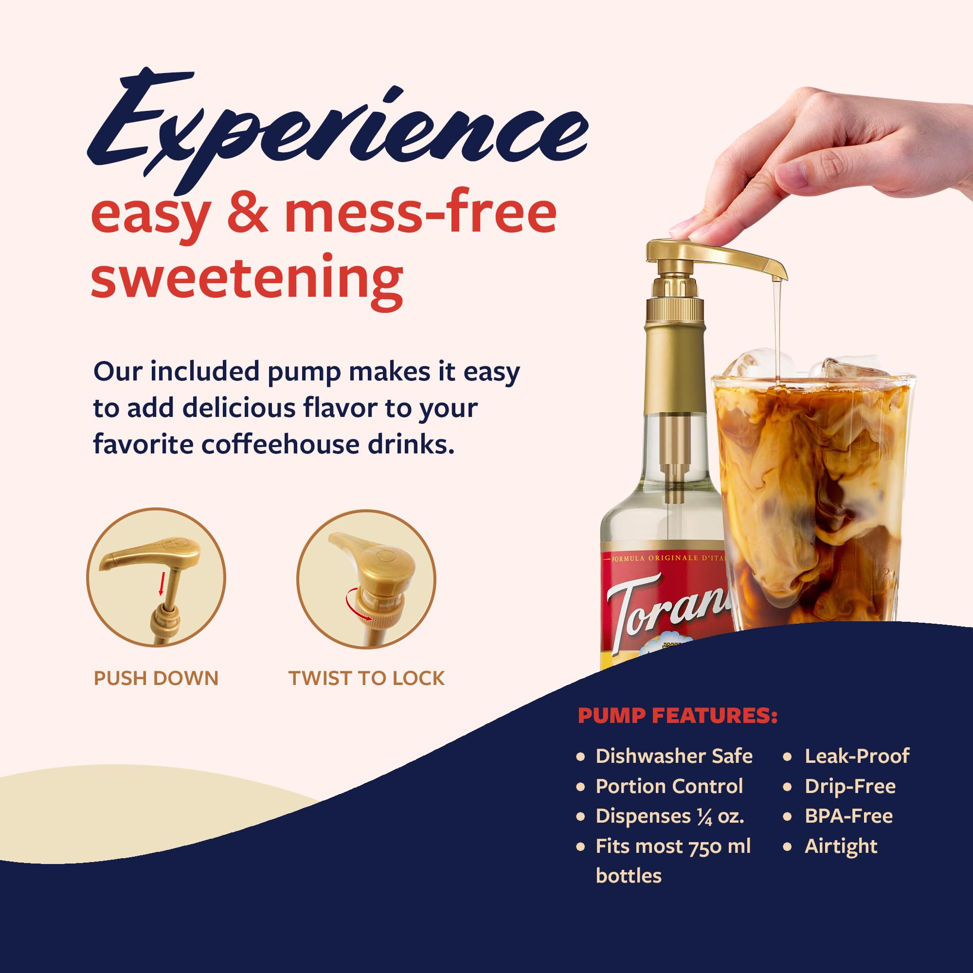 Torani Peppermint stirred into hot chocolate for a crisp holiday twist