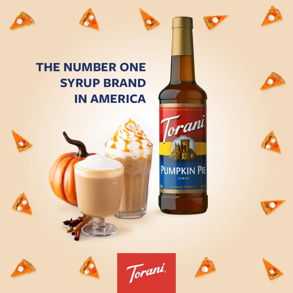 Torani syrup used in a cocktail for seasonal pumpkin flavor boost