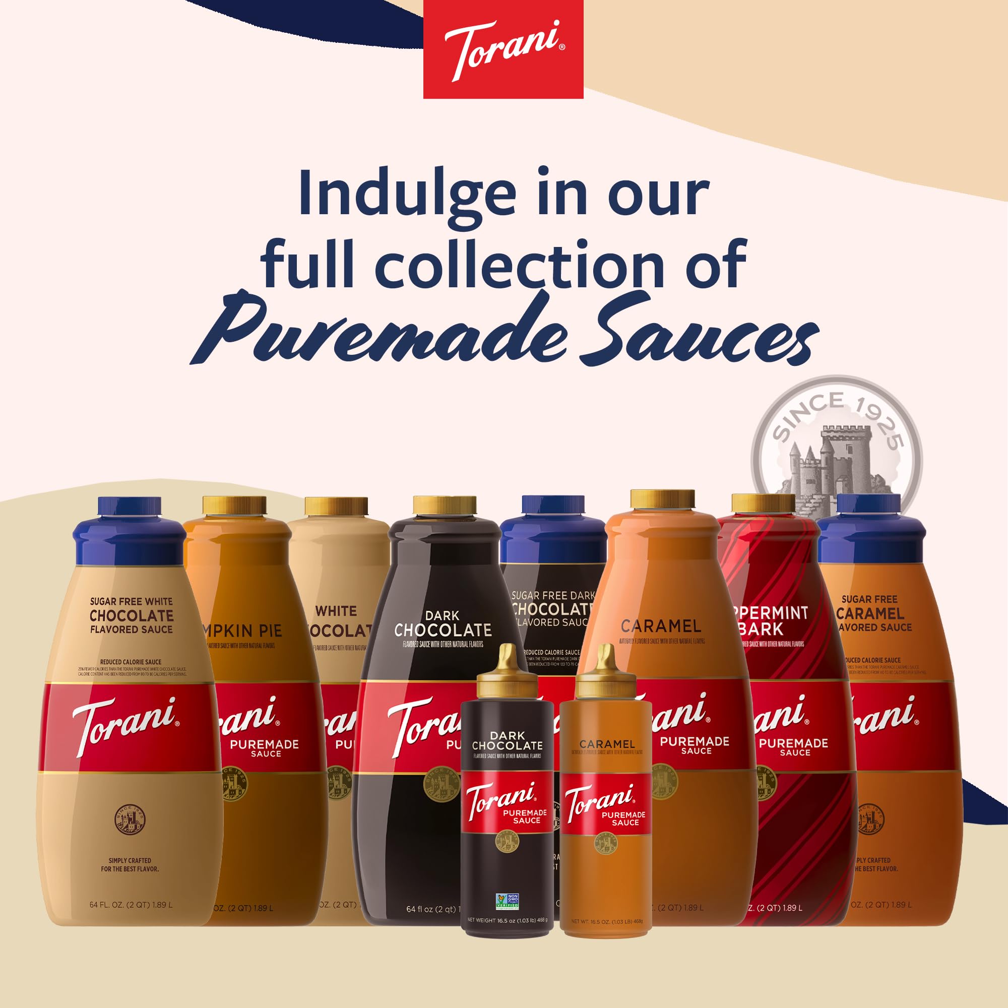 Torani Puremade being poured into coffee cup showing smooth blending and café-quality flavor