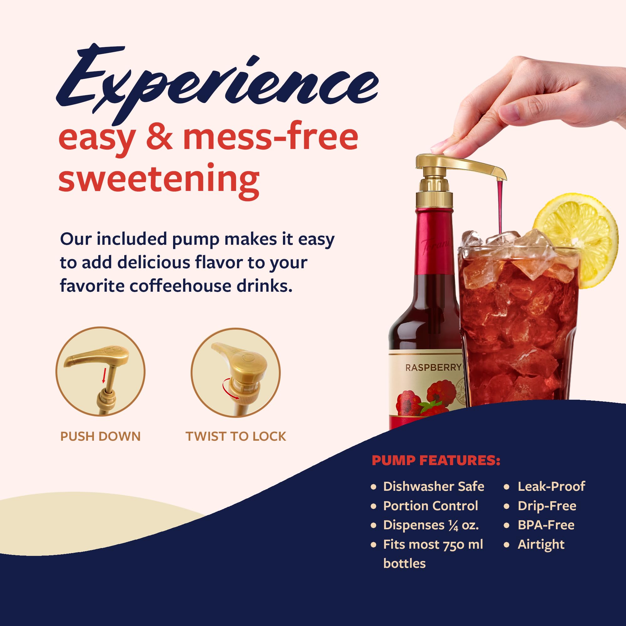 Iced beverage made with Torani raspberry syrup illustrating vibrant flavor boost